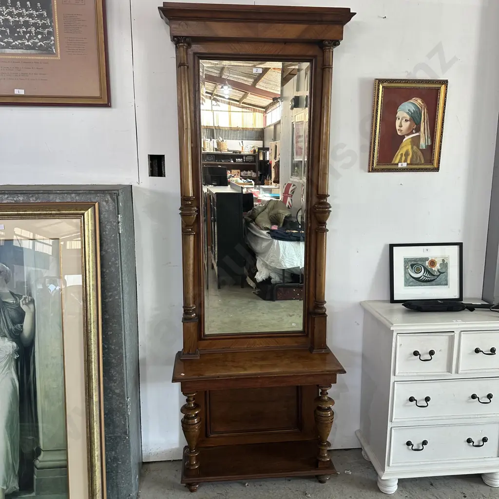 Antique  mirror on stand 2pc   2180mm high x 795mm wide x 300mm deep. Image 1++
