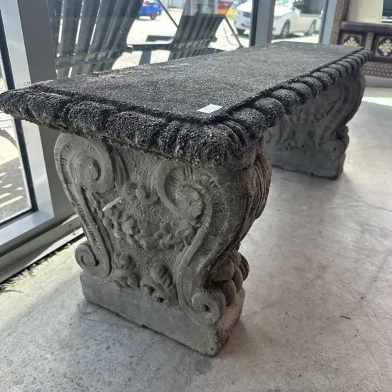 Concrete garden bench seat