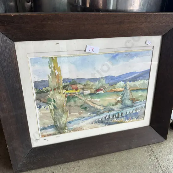 Oak framed water colour