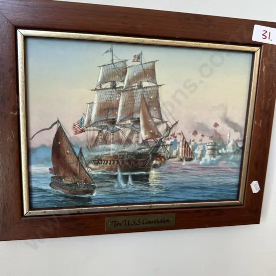 Set 4 framed Poreclains