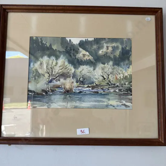 Water colour by R Hutton "Tutaekuri Dartmoor"