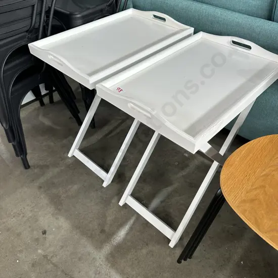 Two folding tables