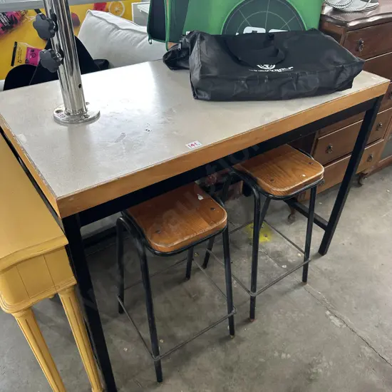 Science table and two stools
