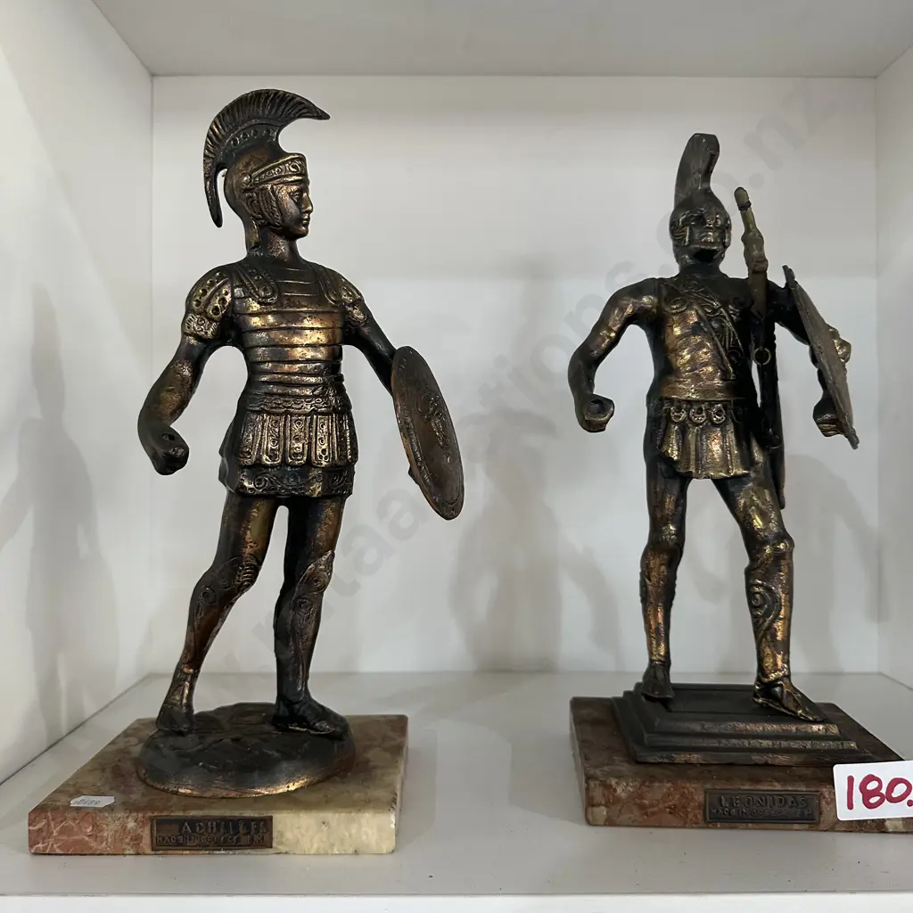 Pr of Bronze figures  (missing daggers) made in Greece Image 1++