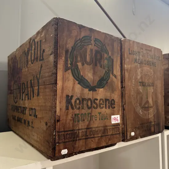 texaco and vacuum wooden boxes