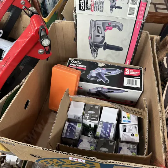 2 tools, holesaw, leds