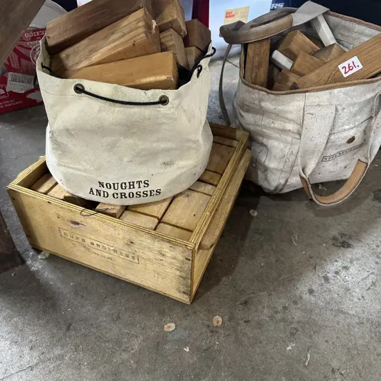 Kubb game, naughts and crosses