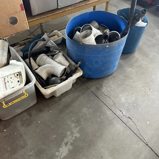 Large lot of plumbing pipe connectors and hardware