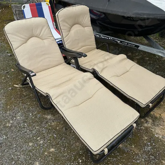 Pair of sun loungers