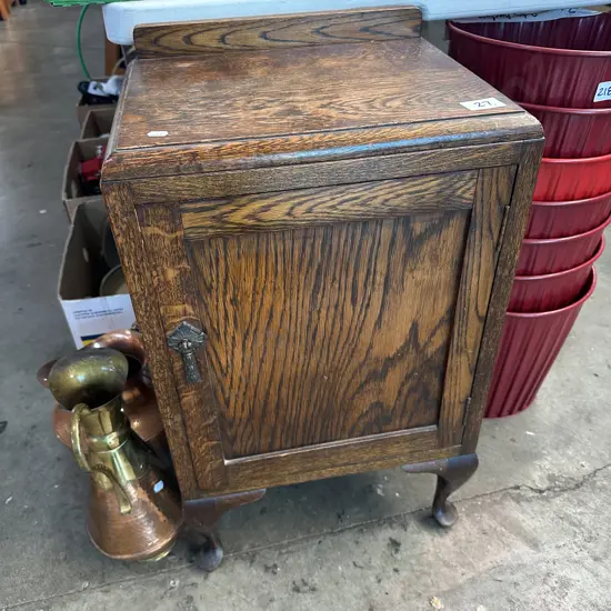 Oak bedside