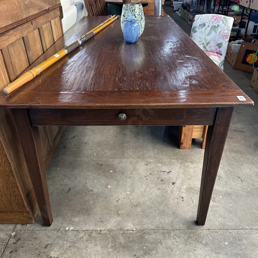 Oak dining table ex Hutchinsons 2200 x 950 Image 1++