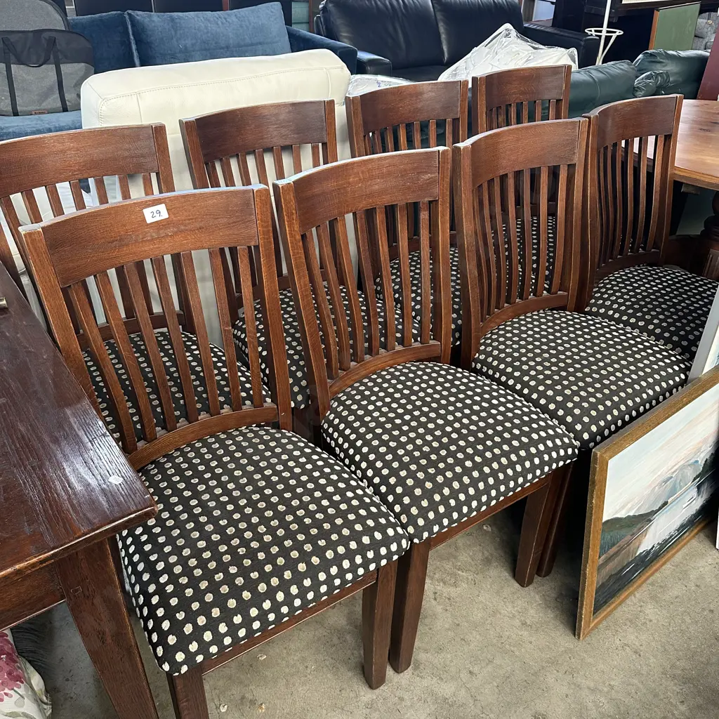 The 8 matching Oak chairs Image 1++