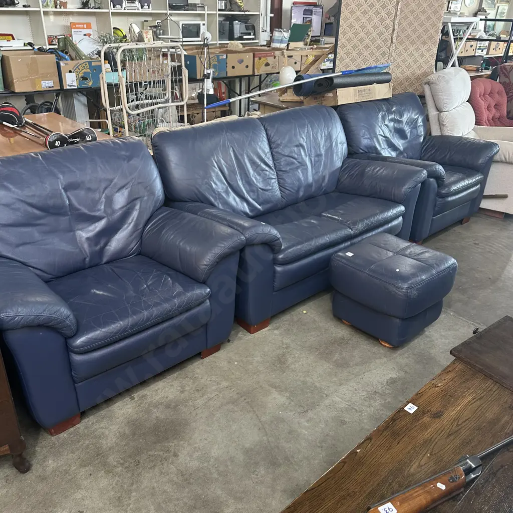 4pc leather lounge suite Image 1++