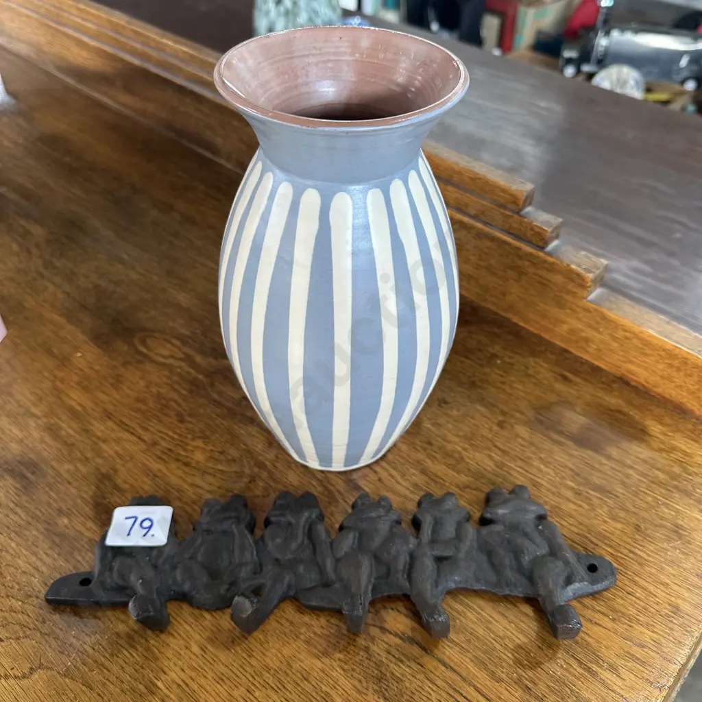 Retro pottery vase and cast coat rack Image 1++