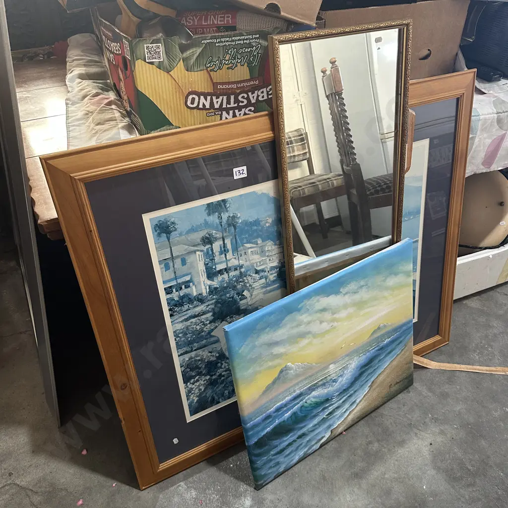 mirror, large print and painting Image 1++