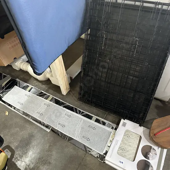 adhesive tiles and pet cage