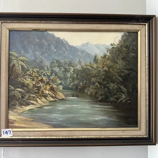 Wioeka Gorge oil painting by Dorothy Miles
