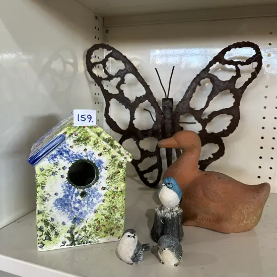 garden art inc pottery bird house