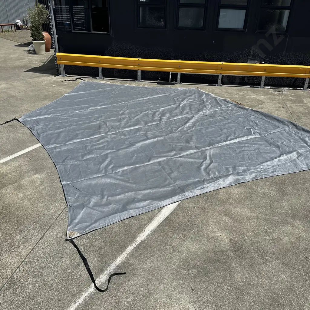 approx 6m x 4.3m shade sail plus stainless D bolts (no tears) Image 1++