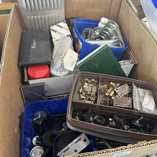 Box of hardware etc