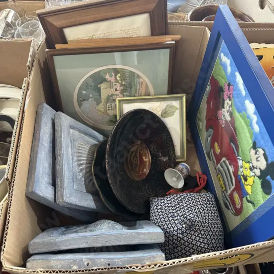 Pictures, plates, door stop etc.