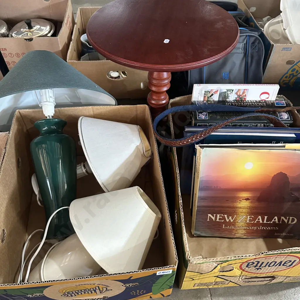 Books, lamps, side table etc. Image 1++