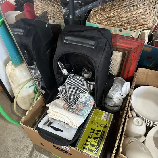 Picture frames, bag, floral foam etc.