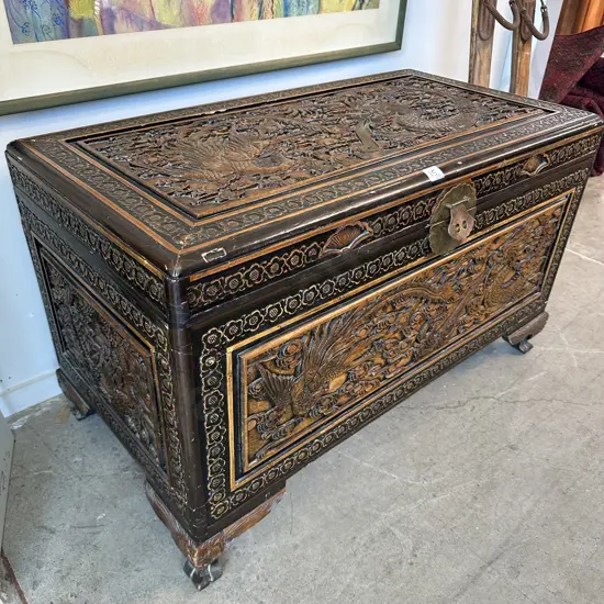 Early Camphor wood chest
