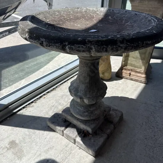 2pc concrete bird bath