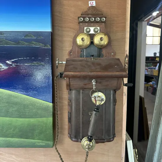 Antique wall telephone
