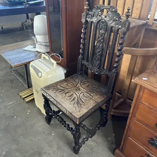 Antique carved Oak chair
