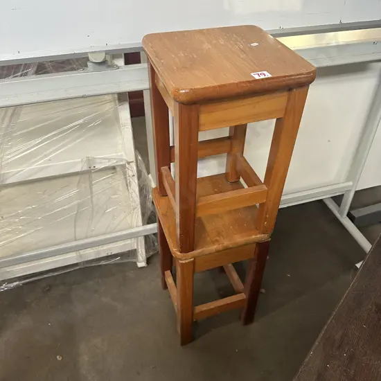 2 small Rimu stools need TLC