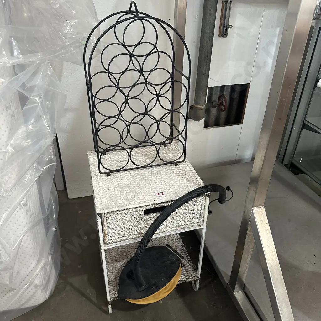 bedside, wine rack and air mattress Image 1++