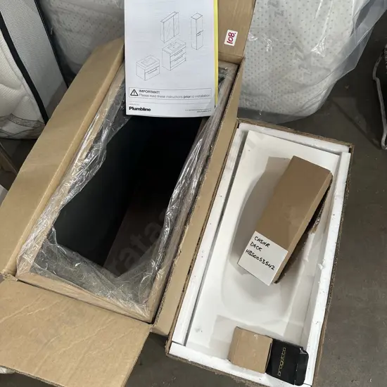 bathroom cabinet with sink and tap wear - new