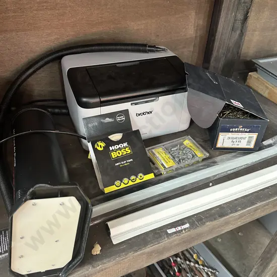 screws, tape, printer etc