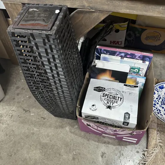 Cheese kit and books etc.