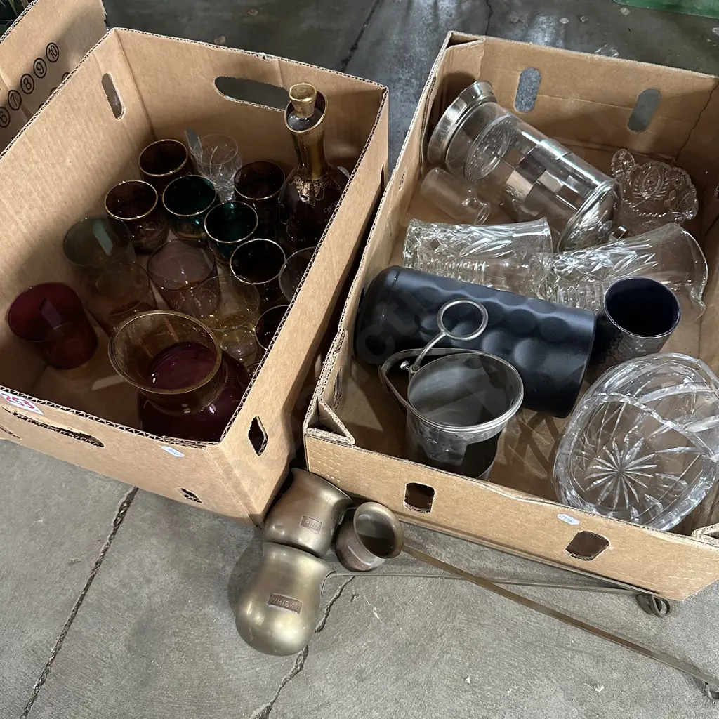 Brass whisky/rum/brandy measures, vintage jugs, perk, vases etc Image 1++