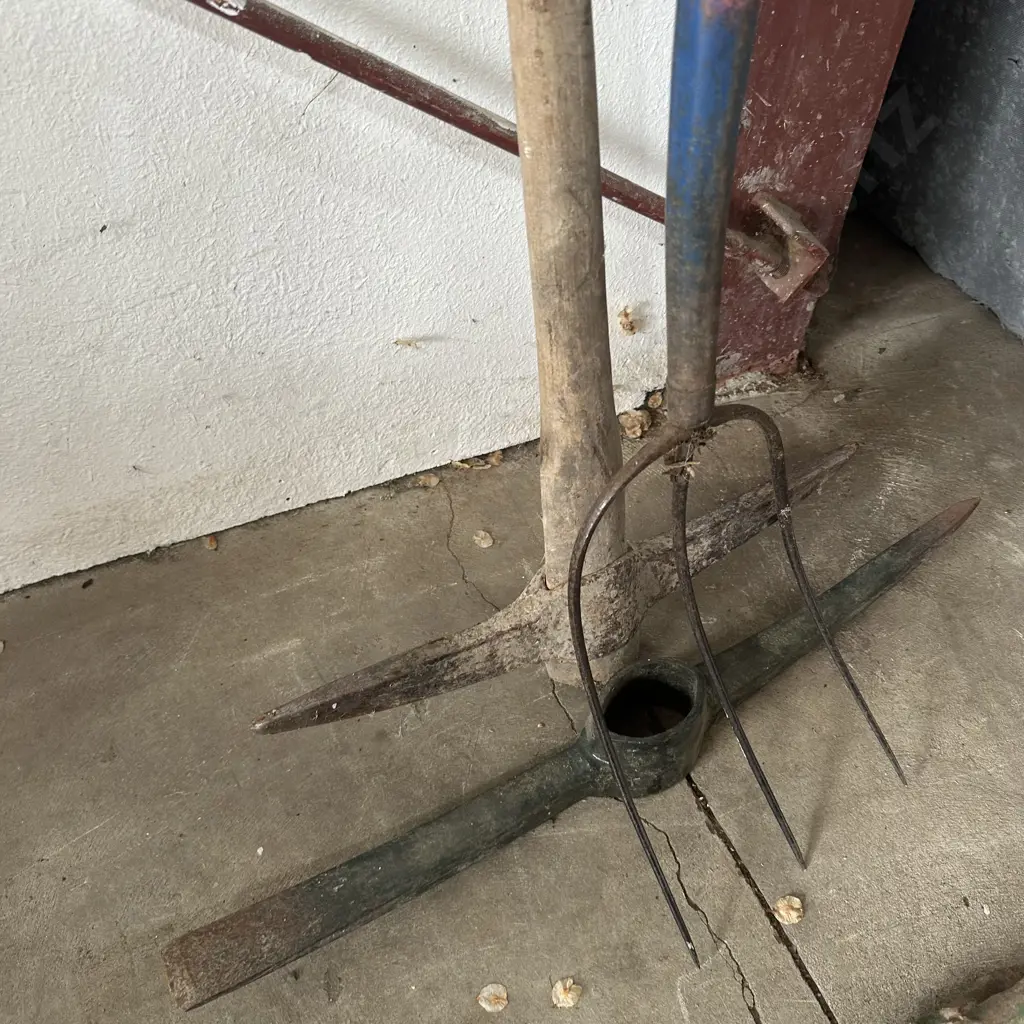 pitch fork, pick and spare head Image 1++