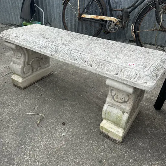 concrete garden seat