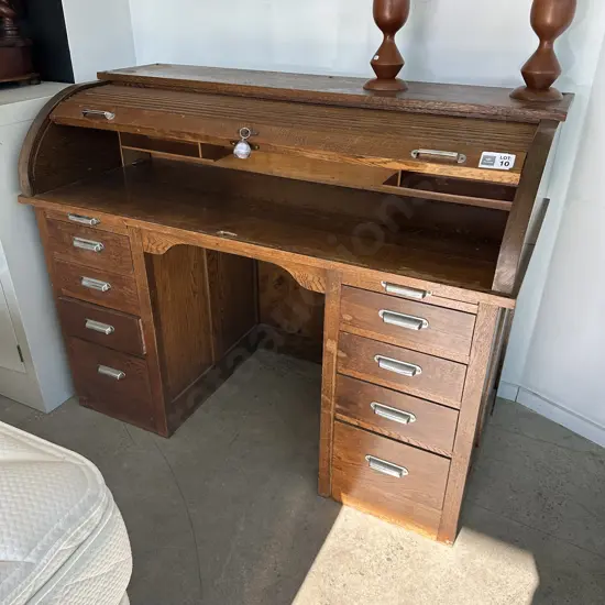 Solid Oak 1940s desk