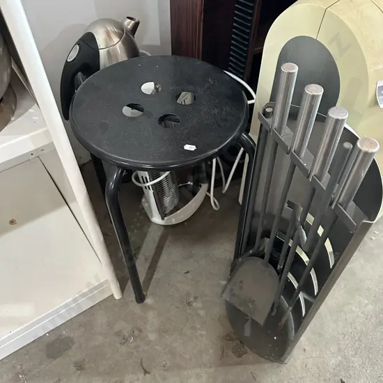 Fire tools, stool, heater etc