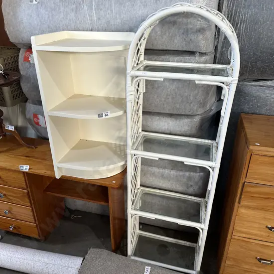 Cane stand and corner shelf