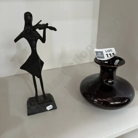 Vase and figure