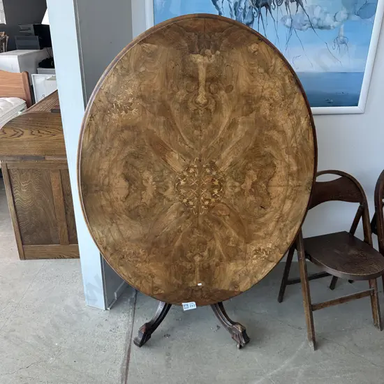 Victorian Burr Walnut Lou table