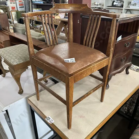 Oak corner chair