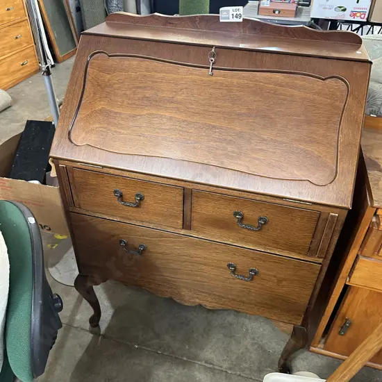 Mahogany drop front desk