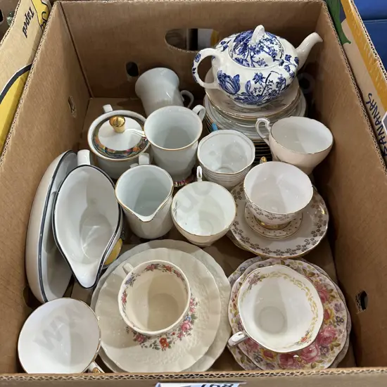 Burleigh teapot plus china