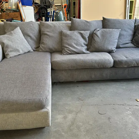 Corner suite with interchangeable foot rest- some sun damage