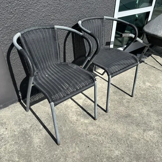 Pr of patio chairs