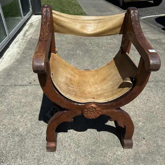 Tony Greaves wood carver "Savonarola chair"